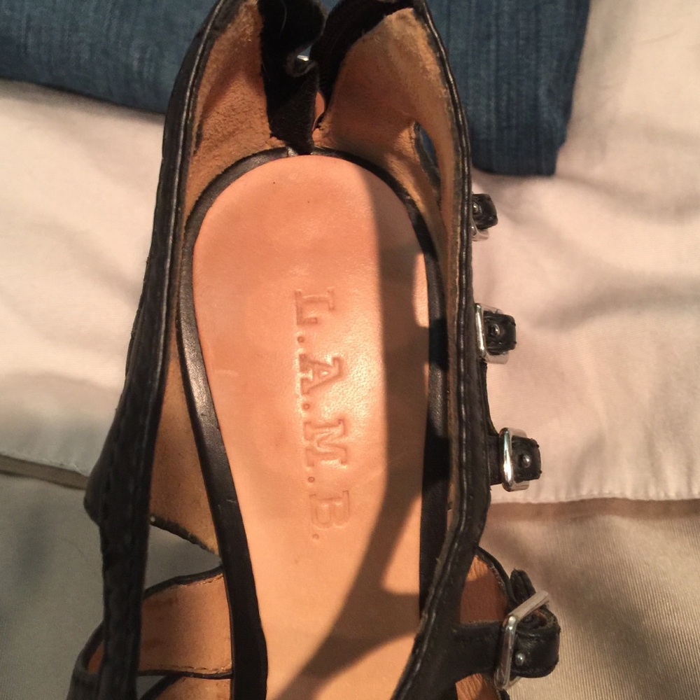 L.A.M.B. Caged heels with buckles